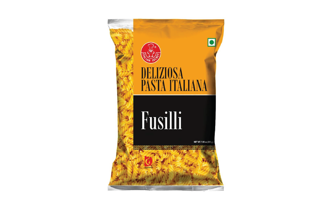 Italian Secret Deliziosa Pasta Italiana Fusilli   Pack  200 grams